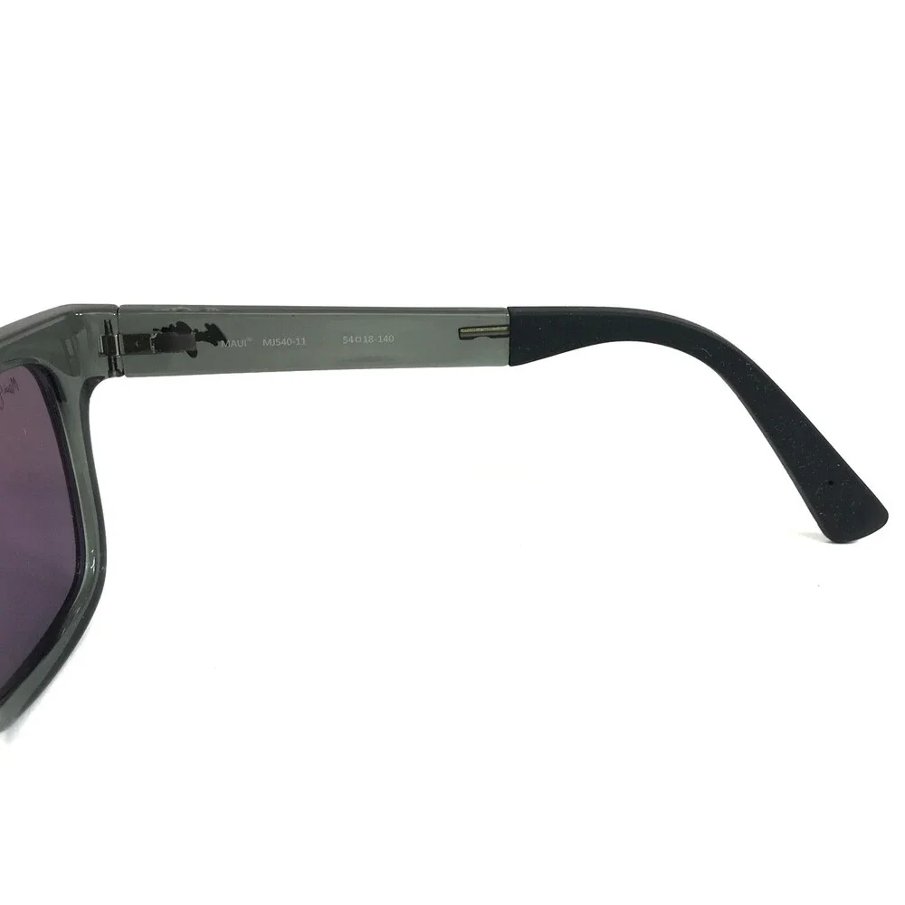 Maui Jim Sunglasses MONGOOSE MJ540-11 Translucent Gray w/ Green Maui Lenses
